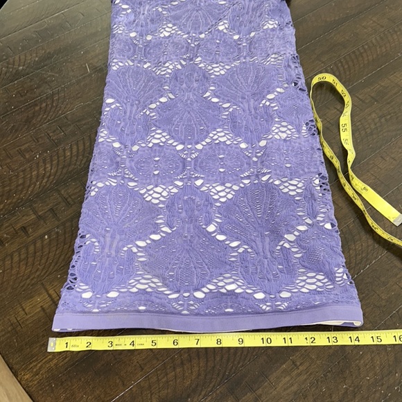 Free People Purple and white crochet overlay sleeveless fitted dress - Picture 11 of 12